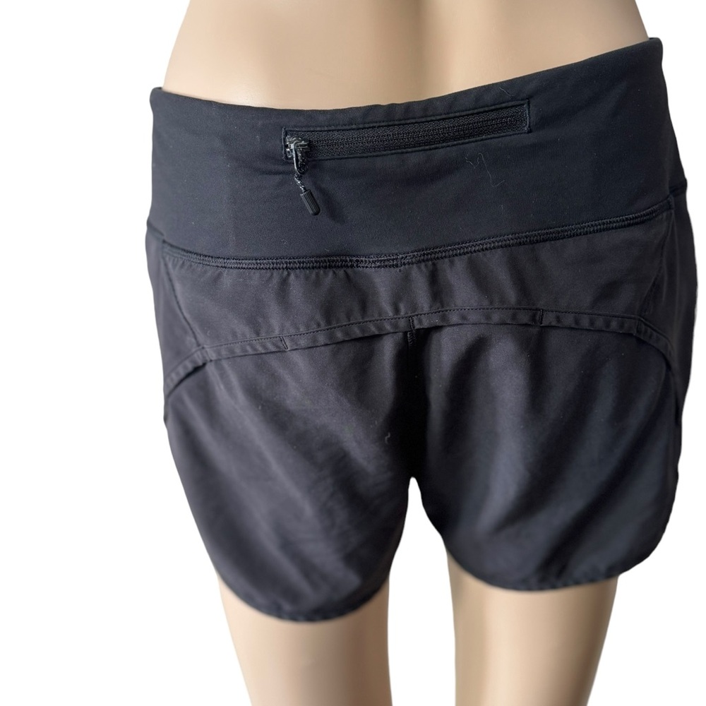 Lululemon black speed shorts size 6 - Picture 2 of 6